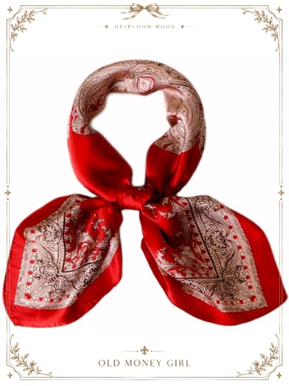 Polyester Satin Silk Scarf Medium Square Head Neck Scarf for Women